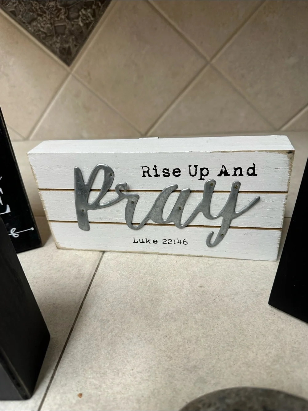 Faith-Inspired Wall Decor Set in Black, White, and Gray ( 5 pieces)
